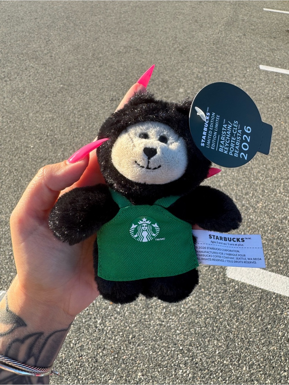 Starbucks Black Cat Bearista Keychain LIMITED EDITION New With Tags